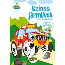 SZÍNES JÁRMŰVEK - SZÍNES VONALKÁS KIFESTŐ